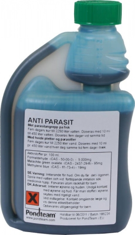 Anti Parasit, 250ml till 2250l mot parasiter på dammfisk