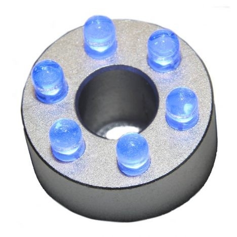 LED ring blå 6 dioder med transformator