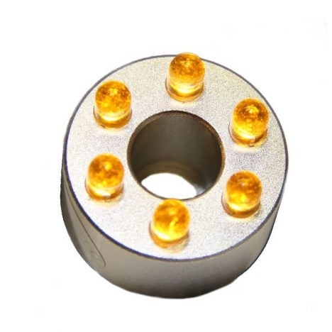 LED ring gul 6 dioder utan transformator