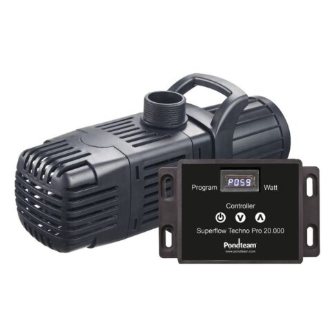 Suodatinpumppu / vesiputouspumppu näytöllä Superflow Techno Pro 10000 